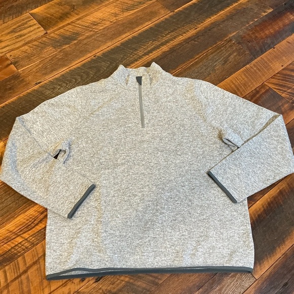 J.Crew Authentic Fleece Quarter Zip Pullover Gray Size XL - Picture 1 of 9